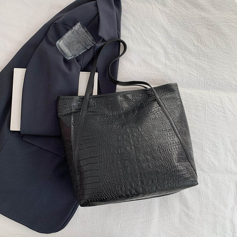 Retro Handheld Underarm Tote Bag Large Capacity Women