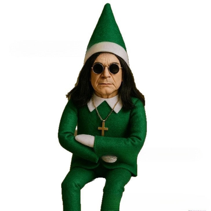Fashion Ozzy Christmas Elf Doll Xmas Trees Decoration Ornaments Music Godfather Classic Sitting Posture Noel Elf Plush Toys
