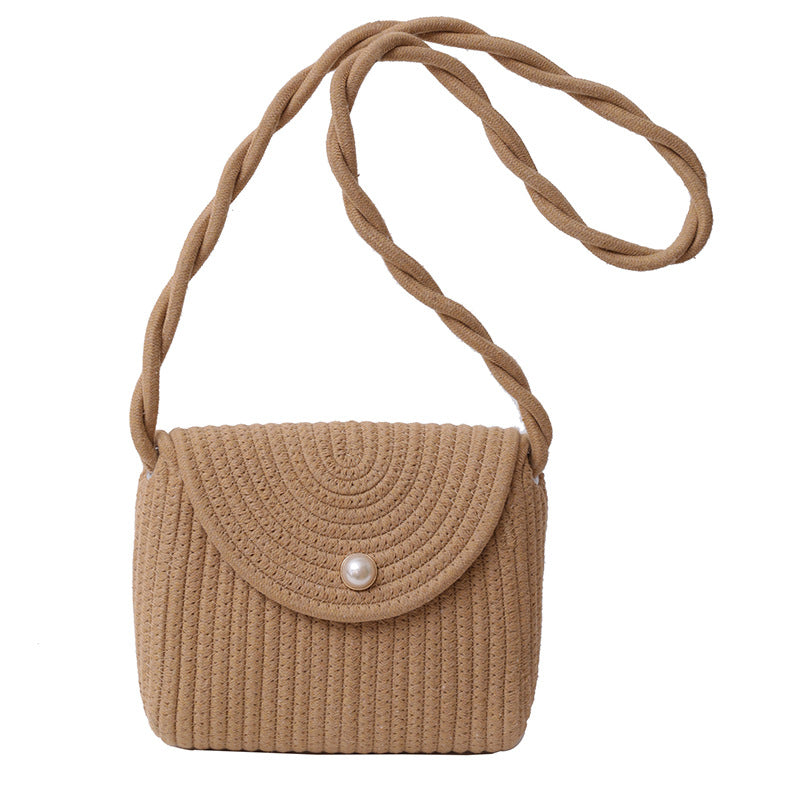 New Summer Casual Handmade Cotton Rope Woven Bag Fashion