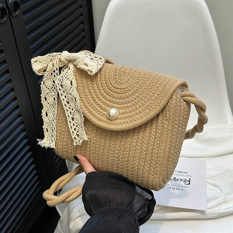 New Summer Casual Handmade Cotton Rope Woven Bag Fashion